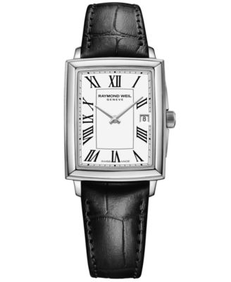Raymond Weil - Women's Swiss Toccata Black Calf Leather Strap Watch 22.6x28.1mm