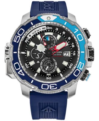 Citizen - Men's Chronograph Promaster Aqualand Blue Polyurethane Strap Watch 46mm