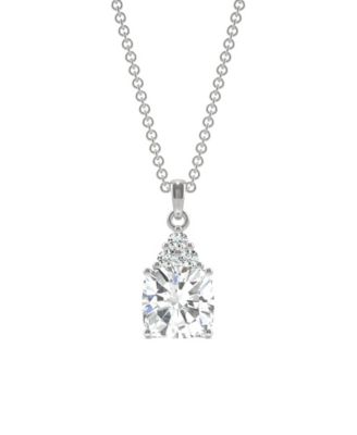 Charles & Colvard - Moissanite Cushion Pendant 1-3/4 ct. t.w. Diamond Equivalent in 14k White Gold