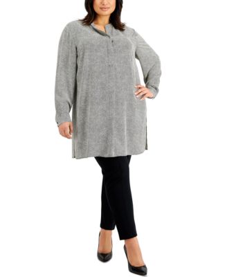 Anne Klein - Plus Size Vented-Hem Tunic
