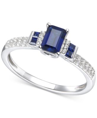 Macy's - Emerald (5/8 ct. t.w.) & Diamond (1/6 ct. t.w.) Ring in 14k Gold (Also in Ruby & Sapphire)
