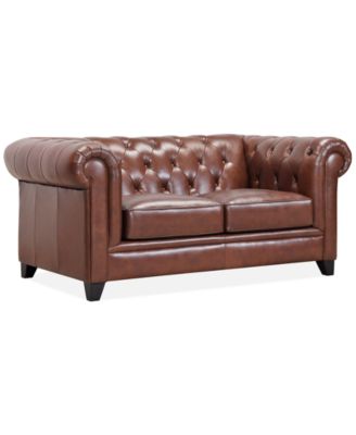 Furniture - Ciarah Leather Loveseat, Created for Macy's