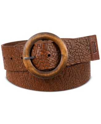 Levi's - Women's Wooden Buckle Woven Belt