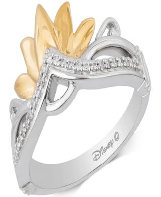 Enchanted Disney Fine Jewelry - Diamond Tiana Ring (1/10 ct. t.w.) in Sterling Silver & 10k Gold
