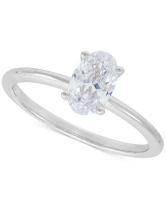 Grown With Love - IGI Certified Lab Grown Diamond Oval Solitaire Engagement Ring (1 ct. t.w.) in 14k White Gold