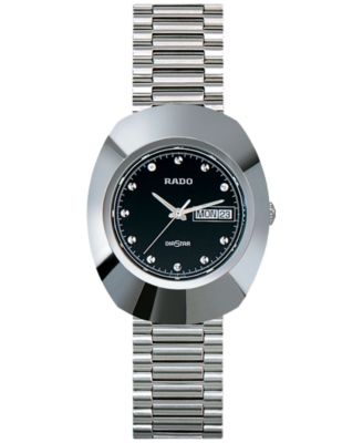 Rado - Men's Silver-Tone Stainless Steel Bracelet Watch 35mm