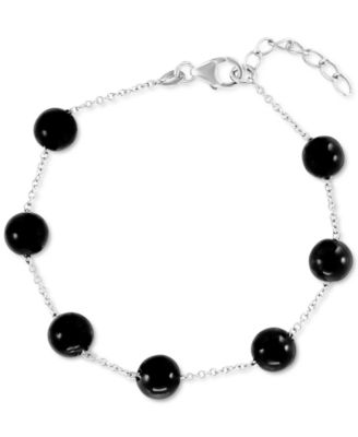 EFFY Collection - Onyx Bead Station Link Bracelet in Sterling Silver