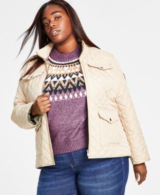 Tommy Hilfiger - Plus Size Quilted Stand-Collar Jacket