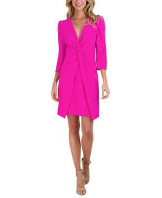julia jordan - Women's Puffed-Shoulder Twist-Front Dress