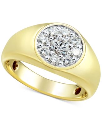 Grown With Love - Men's Lab Grown Diamond Cluster Ring (1 ct. t.w.) in 10k Gold