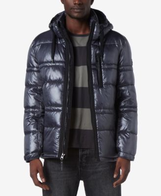 Marc New York - Men's Gotham Super Wet Cire Puffer with Grossgrain Trim