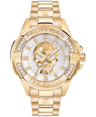 Philipp Plein - Men's The Skull Gold Ion-Plated Stainless Steel Bracelet Watch 41mm