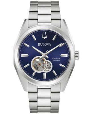 Bulova - Men's Automatic Surveyor Stainless Steel Bracelet Watch 42mm