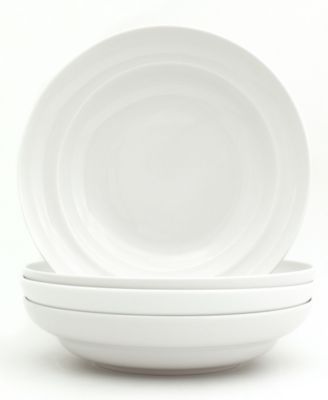 Euro Ceramica - White Essential 4 Piece 9" Pasta Bowl Set