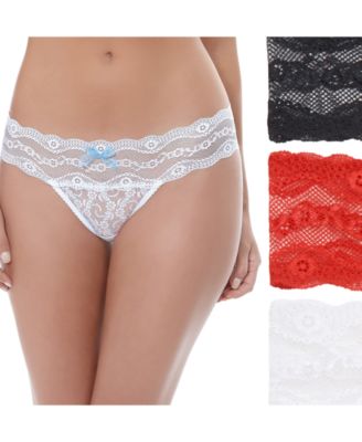 b.tempt'd - Women's 3-Pk. Lace Kiss Thong Underwear
