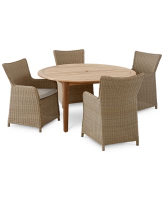 Furniture - Longstock Outdoor Teak Dining 5-pc set