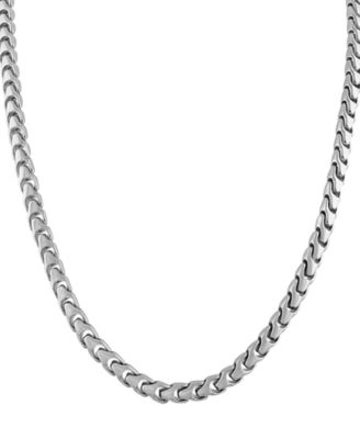 Bulova - Men's Link Chain 24" Necklace in Stainless Steel