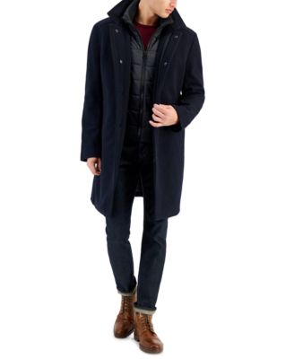 Nautica - Men's Classic-Fit Bib Wool Overcoat
