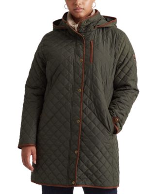 Lauren Ralph Lauren - Plus Size Quilted Faux-Suede-Trim Coat