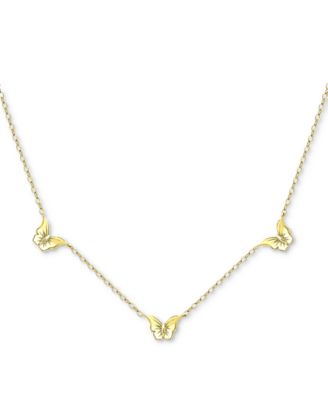 Giani Bernini - Butterfly Trio Collar Necklace, 16" + 2" extender