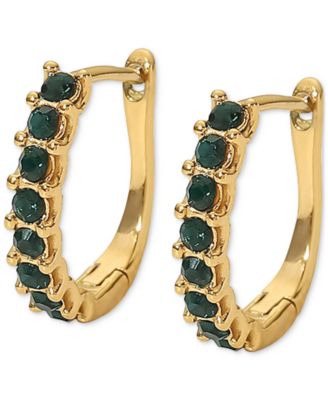Heymaeve - 18k Gold-Plated Small Cubic Zirconia Oval Hoop Earrings