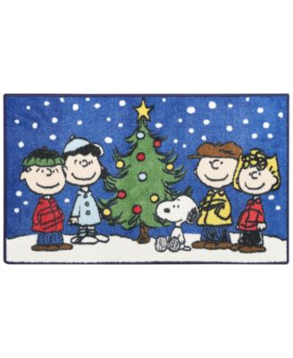 Nourison Home - Peanuts Gang Around the Christmas Tree Accent Rug, 18" x 30"