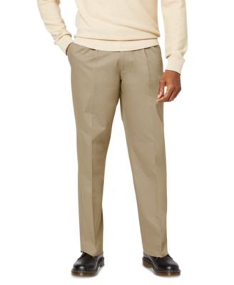 Dockers - Men's Signature Relaxed-Fit Iron Free Performance Stretch Pleated Pants