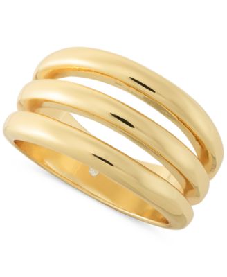 On 34th - Gold-Tone Three Row Ring
