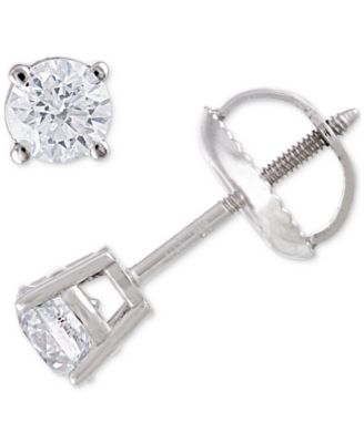 Macy's - Diamond Stud Earrings (1/4 to 1 1/2 ct. t.w.) in 18k White Gold