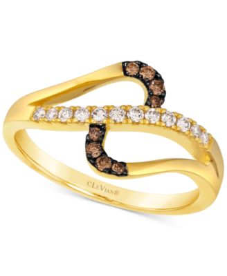 Le Vian - Nude Diamond & Chocolate Diamond Abstract Openwork Ring (1/4 ct. t.w.) in 14k Gold