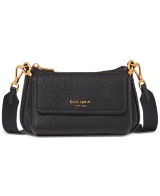 kate spade new york - Double Up Small Pebbled Leather Crossbody