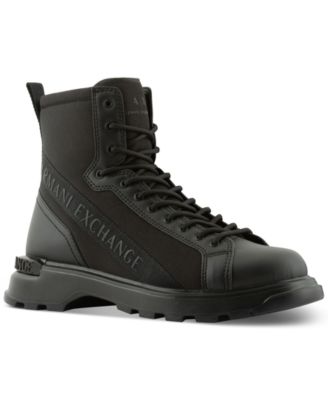 A|X Armani Exchange - Men's Logo Combat Boots