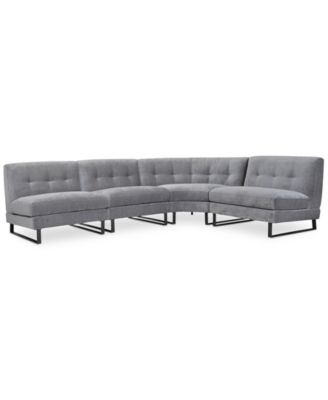 Furniture - Kathya 157" 4-Pc. Fabric Modular Sectional