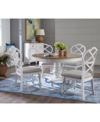 Furniture - Mandeville 5 Pc. Dining Set (Round Table & 4 X-Back Chairs)