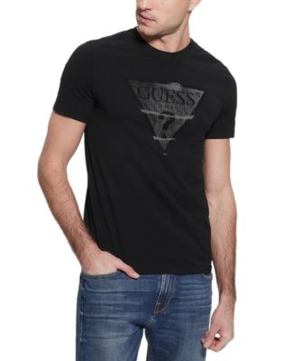 GUESS - Men's Tonal-Logo Solid-Color Crewneck T-Shirt