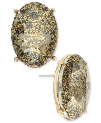 I.N.C. International Concepts - Oval Stone Button Earrings