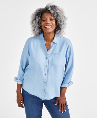 Style & Co - Women's Button-Up Perfect Shirt, XS-4X