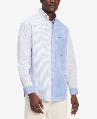Tommy Hilfiger - Men's Regular-Fit Block Stripe Cotton Poplin Shirt