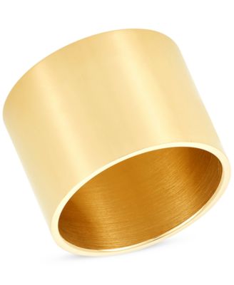 ADORNIA - Gold-Tone Water-Resistant Cigar Band Ring