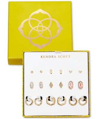 Kendra Scott - 9-Pc. Set Assorted Crystal Stud & Hoop Earrings