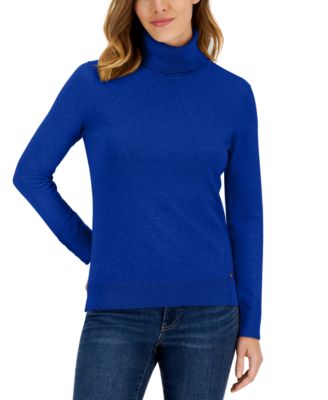 Tommy Hilfiger - Women's Cotton Solid Turtleneck Sweater