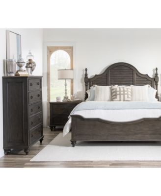 Furniture - Mandeville 3pc Bedroom Set (Louvered California King Bed + Drawer Chest + 2-Drawer Nightstand)