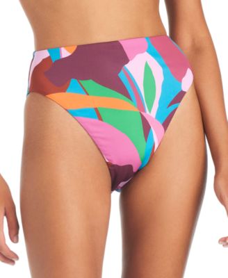 Sanctuary - Women's Tropic Mood Printed High Waist High Leg Bikini Bottoms