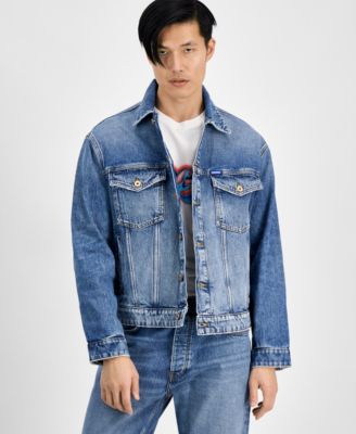 Hugo Boss - Men's Dex 10259233 02 Regular-Fit Denim Trucker Jacket