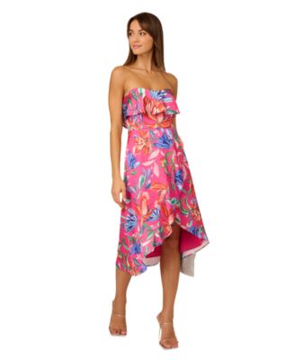Adrianna by Adrianna Papell - Women's Printed Sateen Midi Dress