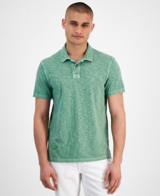 Sun + Stone - Men's Regular-Fit Textured Polo Shirt