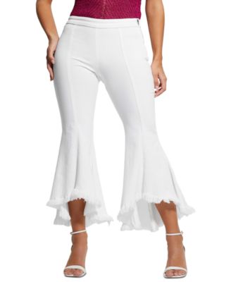 GUESS - Women's Sofia 1981 Fringe-Trim Flare-Leg Jeans