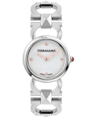 Ferragamo - Women's Swiss Stainless Steel Stud Link Bracelet Watch 25mm