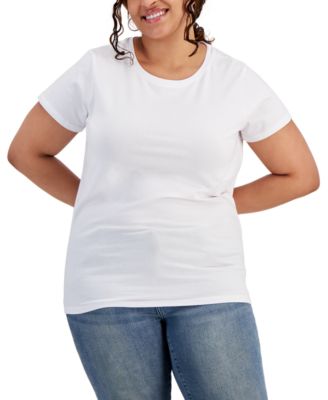 Aveto - Plus Size Basic Crewneck Short-Sleeve T-Shirt