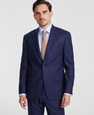 Michael Kors - Men's Classic-Fit Wool-Blend Stretch Plaid Suit Separate Jacket